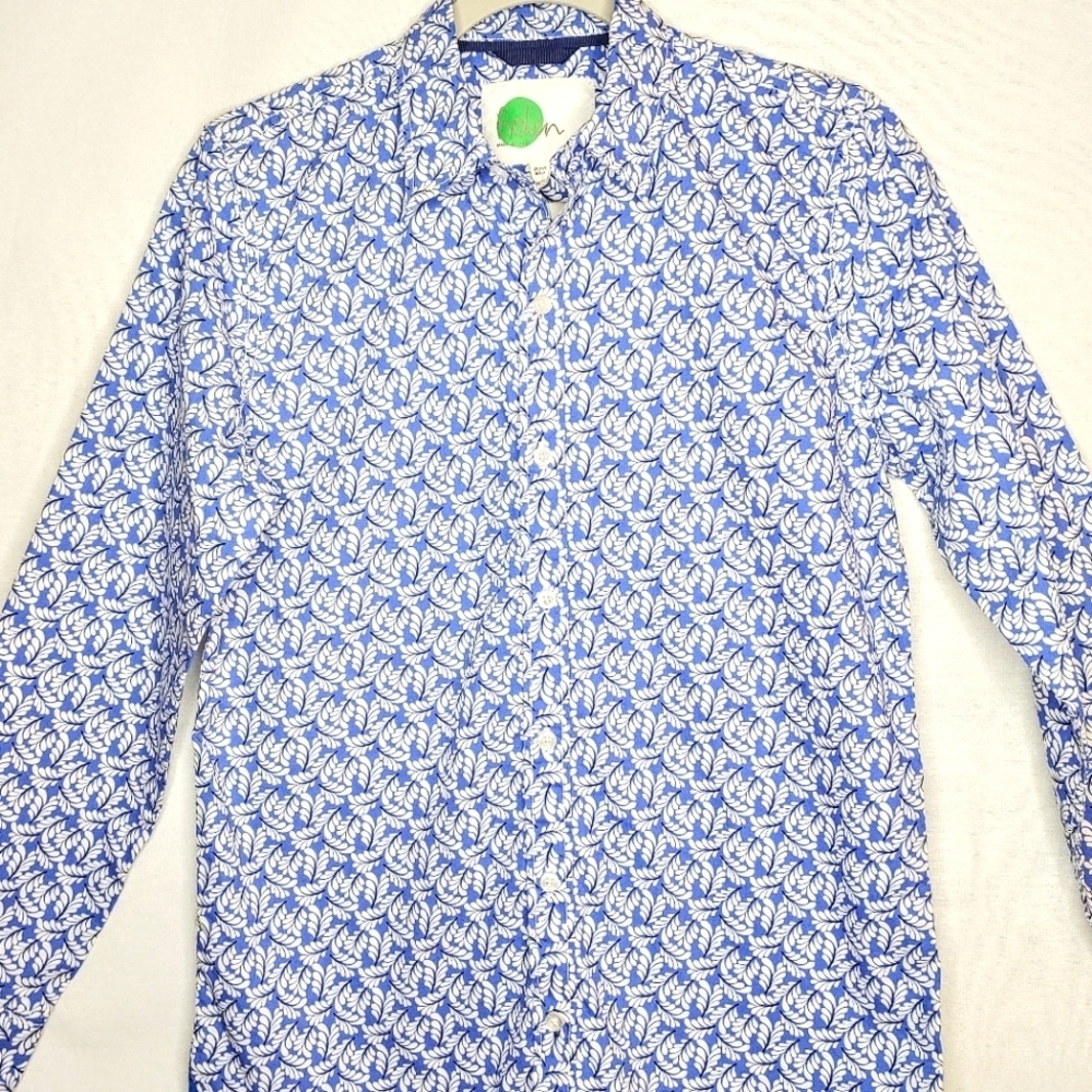 Boden button up, long sleeve shirt. Royal blue/white. Youth 13-14. - Picture 11 of 11